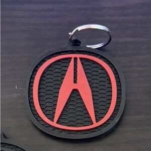 Black and Red Acura keychain